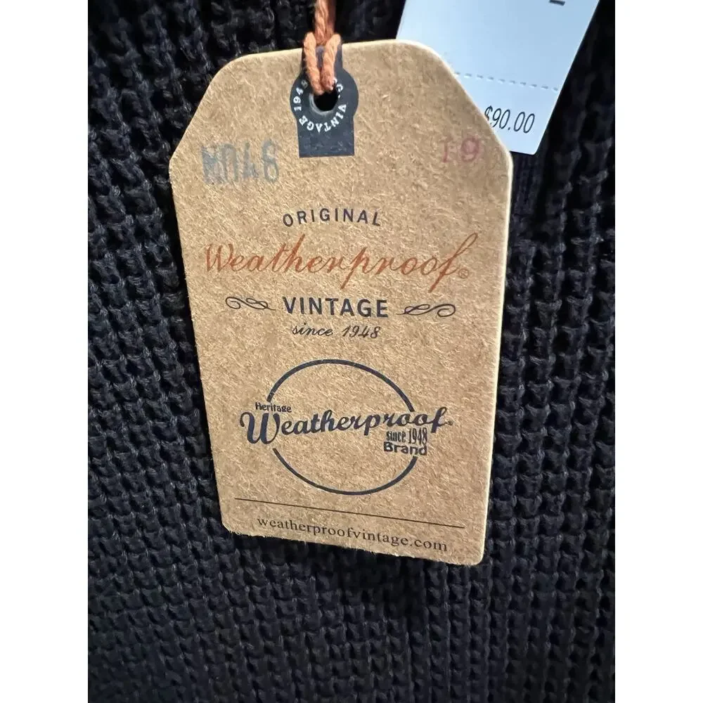 NEW Classic Weatherproof Vintage Navy Pullover Men’s Sweater Size L
